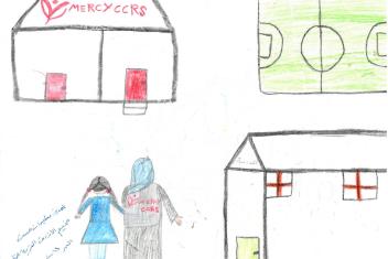 Amneh, 11, Jordan, “I wish the school will re- open, I have missed my school, I have missed the playground, and I missed Mercy Corps' facilities” (Talking about being in lockdown due to COVID-19)