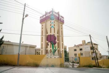 The black iris reminds Jordanians that they can grow and bloom by “saving every single drop of water,” by artists Wesam Shadid and Ibrahim Tonnerieux.