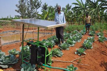 Rwandan farmers increased their yields by up to 70% in 2020 with solar irrigation systems purchased with support from Energy 4 Impact, who recently joined Mercy Corps.