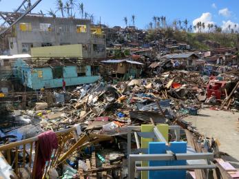 Buildings and debris