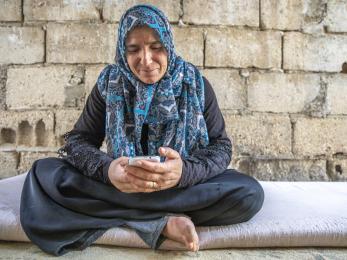 Woman with cell phone