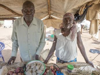 Man and woman in market