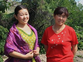 Anarkan mambetova (right) received a loan from kompanion, the financial organization that mercy corps founded in kyrgyzstan nearly a decade ago. her success shows how microfinancing can lift families out of poverty by helping them build sustainable businesses. photo: emily youatt/mercy corps
