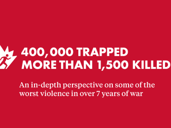 400,000 trapped. more than 1,500 killed. an in-depth perspective on some of the worst violence in over 7 years of war