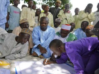 Community members having a meeting