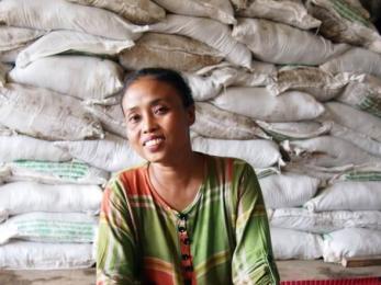 Woman farmer in indonesia