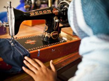 Person sewing
