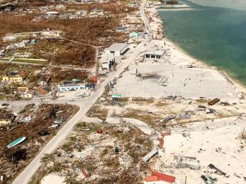 In the months since hurricane dorian made landfall on the bahamas, mercy corps has been working tirelessly to bring immediate and long-term support to communities affected by the storm, with emergency kit distribution and installation of a water treatment plant. photo: christy delafield/mercy corps