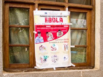 Image: an informational poster about ebola