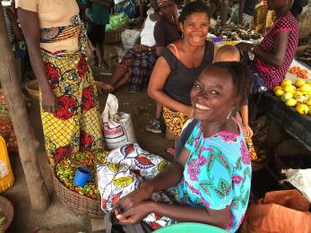 Sierre leone market scene.