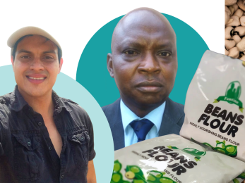 Entrepreneurs carlos villatoro and razaq ogunbanwo connect through micromentor to help razaq’s food business grow. 