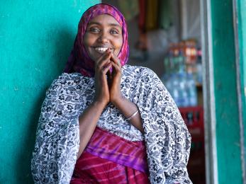 Ethiopian woman smiling