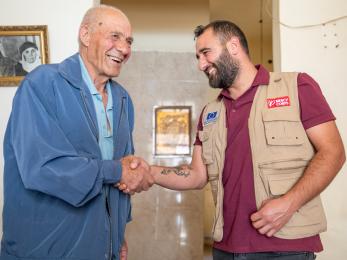 Two men shaking hands