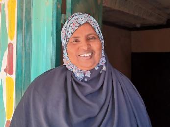 A person smiling.